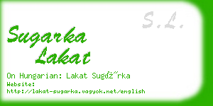 sugarka lakat business card